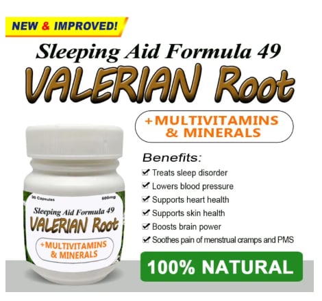 SLEEPING AID FORMULA 49 VALERIAN ROOT + Multivitamins & Minerals